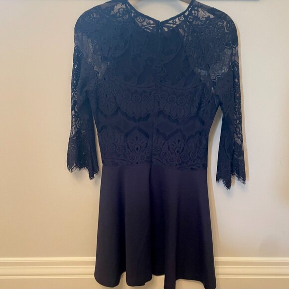 Navy Fit & Flare Dress || BB Dakota by Steve Madden - Picture 2 of 5